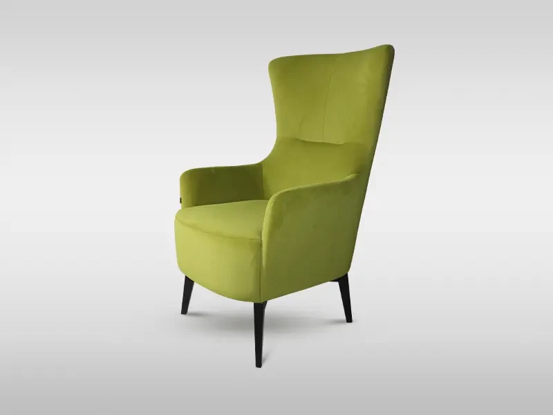 Wing Chair with Ottoman