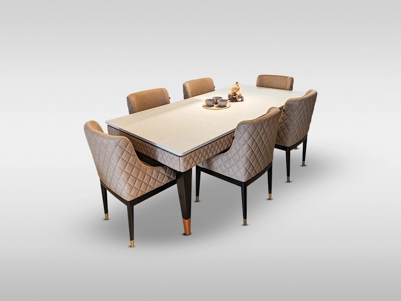 Side padding with HPL top Dining Set ( 8 Chair )