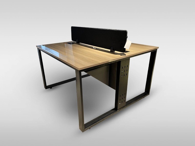 Evan Workstation table with Partition For 2 People With Uv Board