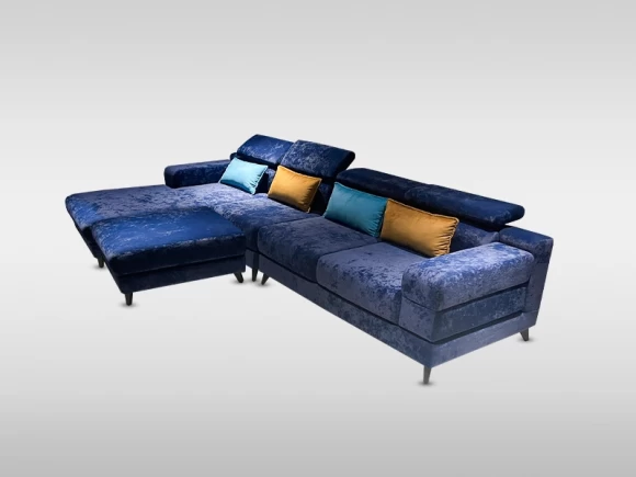 L Shaped Sofa (hydraulic Headrest) with imported metal legs