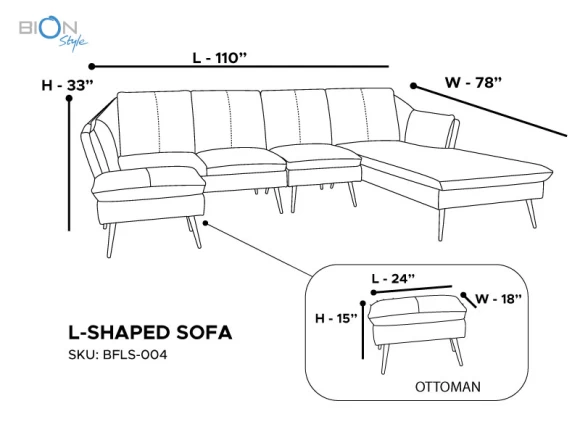 L-SHAPED SOFA (faux Leather)