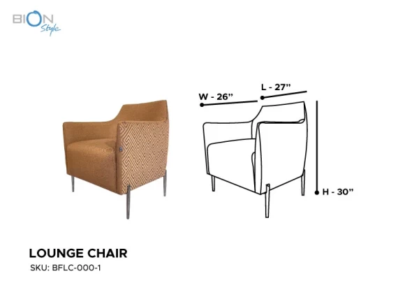 Lounge Chair- Dual fabric