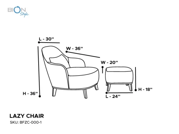 Lazy Chair with ottoman